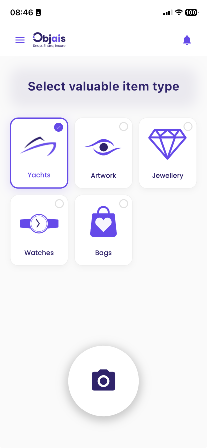 Select valuable item type